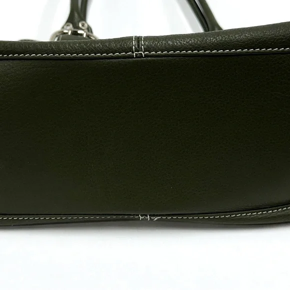 Tignanello Olive Leather Shoulder Bag - Picture 9 of 11